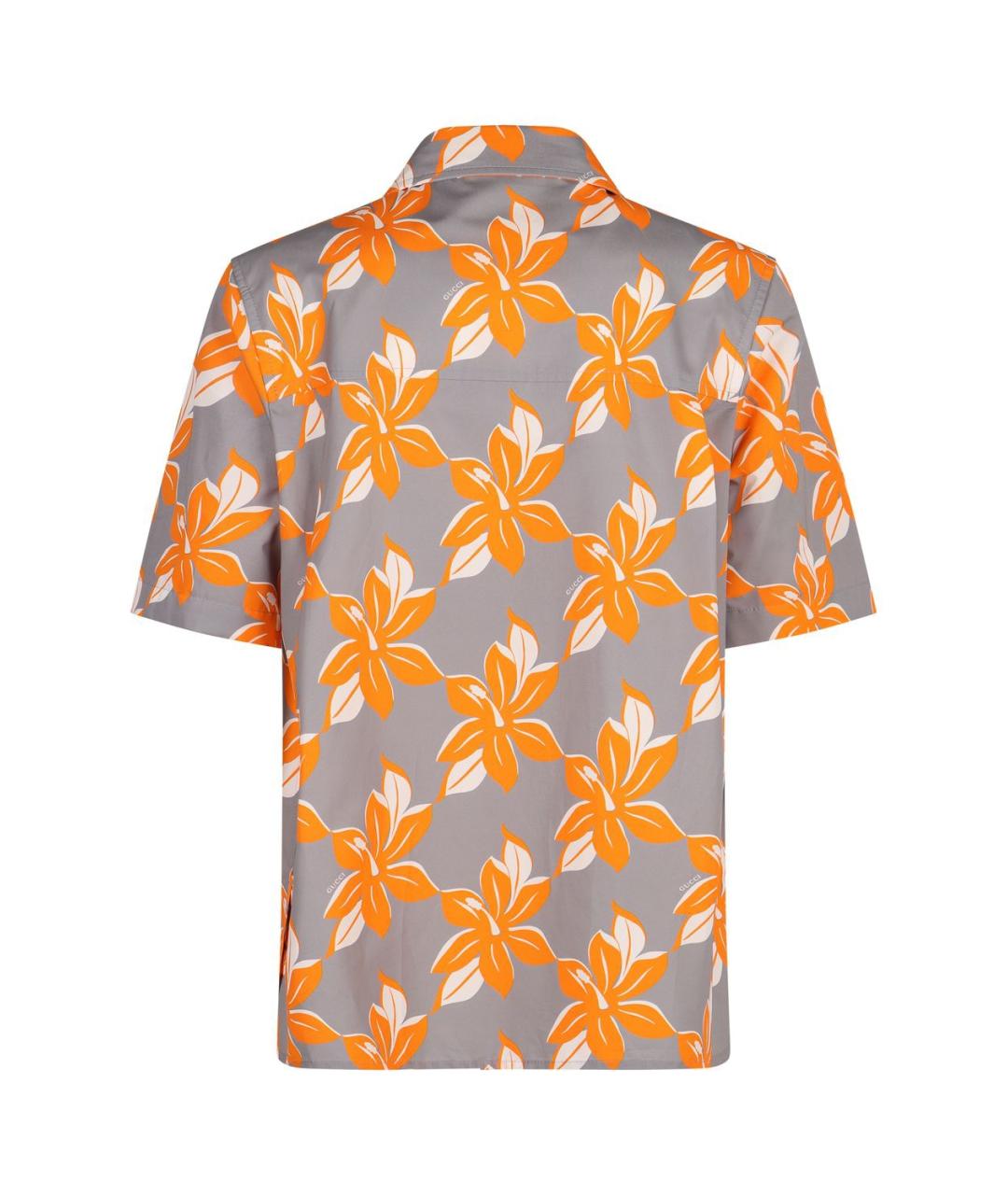 GUCCI Серая хлопковая кэжуал рубашка, фото 2