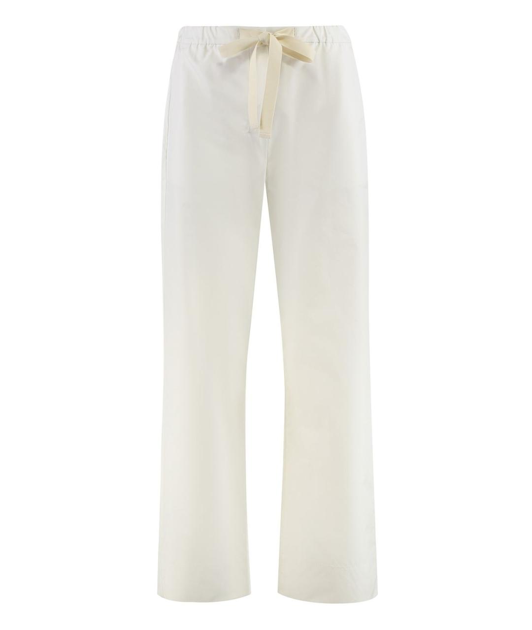 'S MAX MARA Белые хлопковые прямые брюки, фото 1