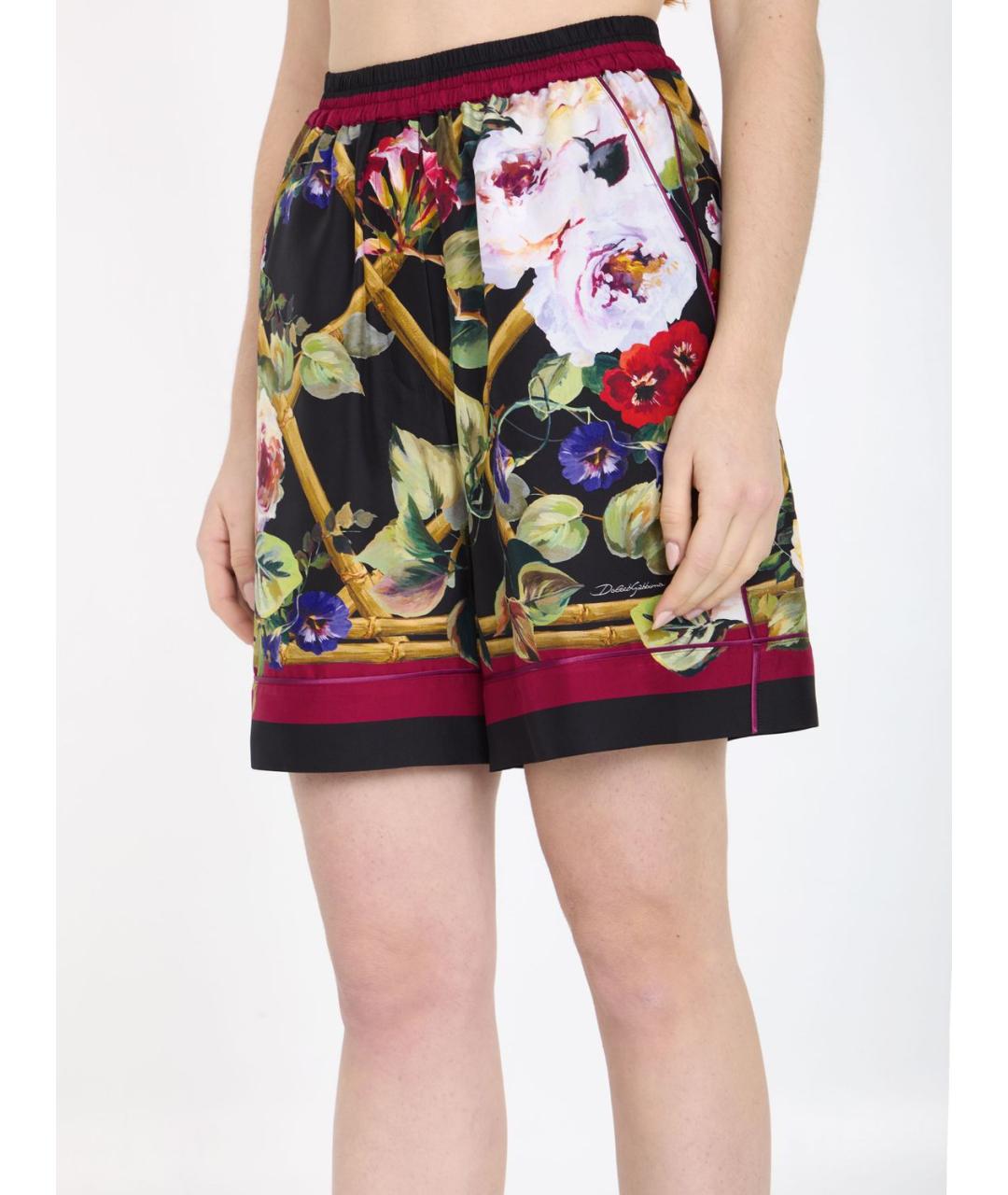 DOLCE&GABBANA Мульти шелковые шорты, фото 4