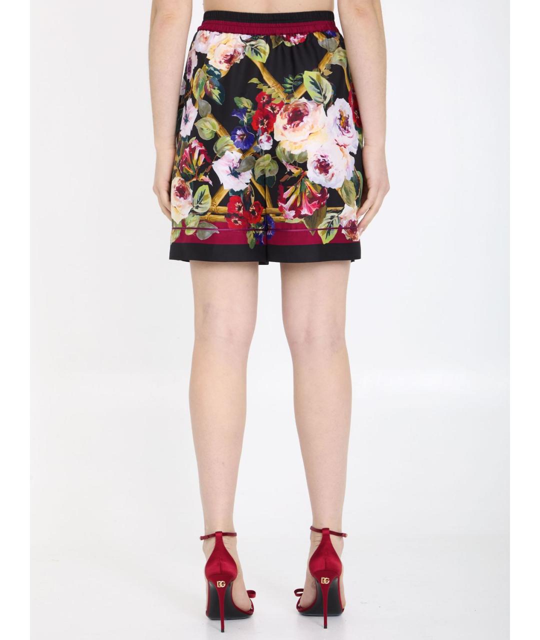 DOLCE&GABBANA Мульти шелковые шорты, фото 3