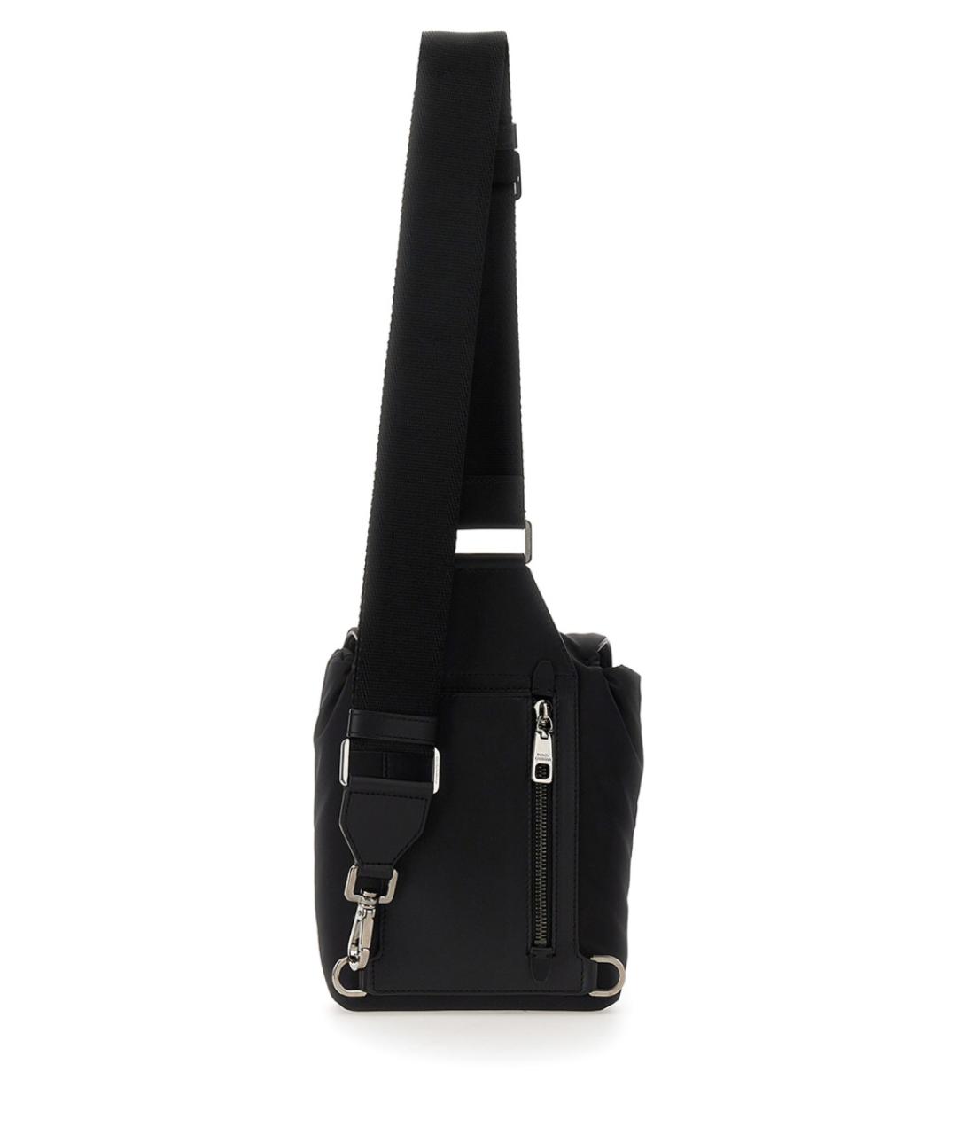 DOLCE&GABBANA Черная тканевая сумка на плечо, фото 2