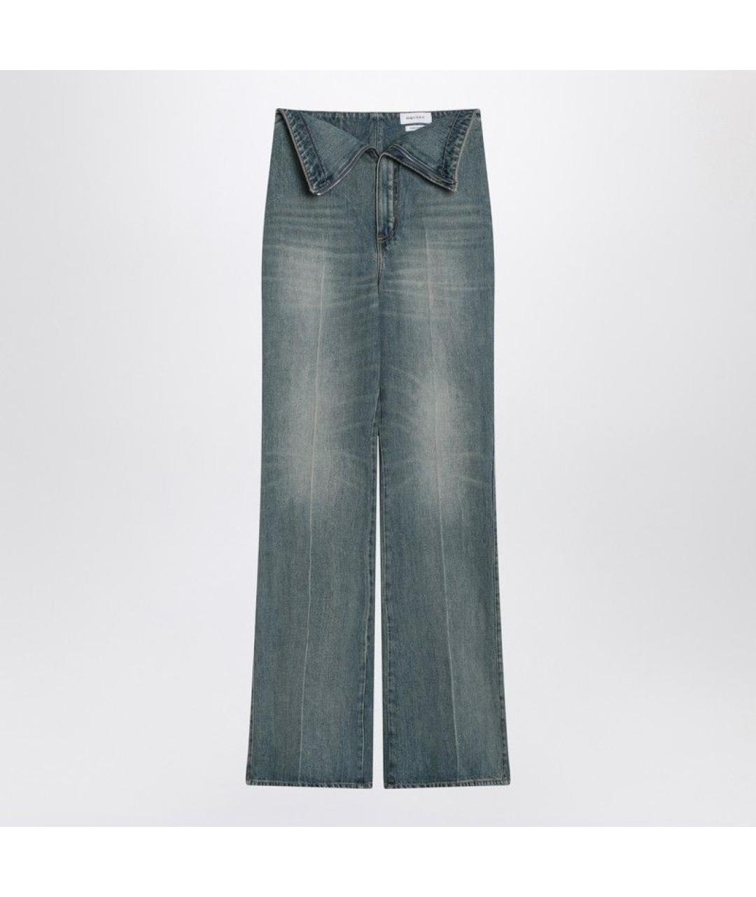 ALEXANDER MCQUEEN Синие хлопковые прямые джинсы, фото 3