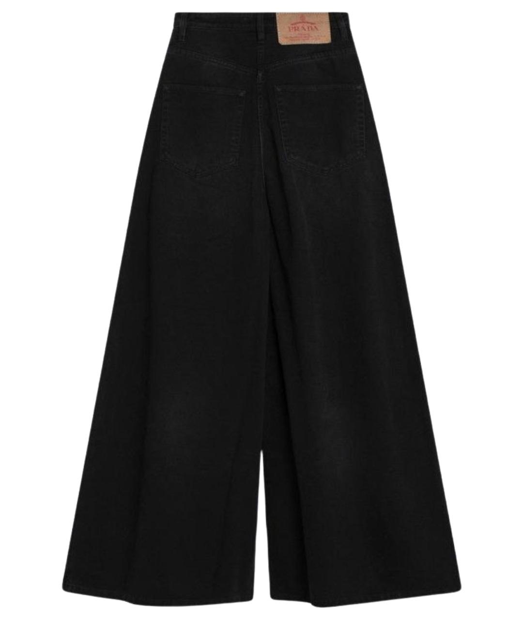 PRADA Черные хлопковые прямые джинсы, фото 2