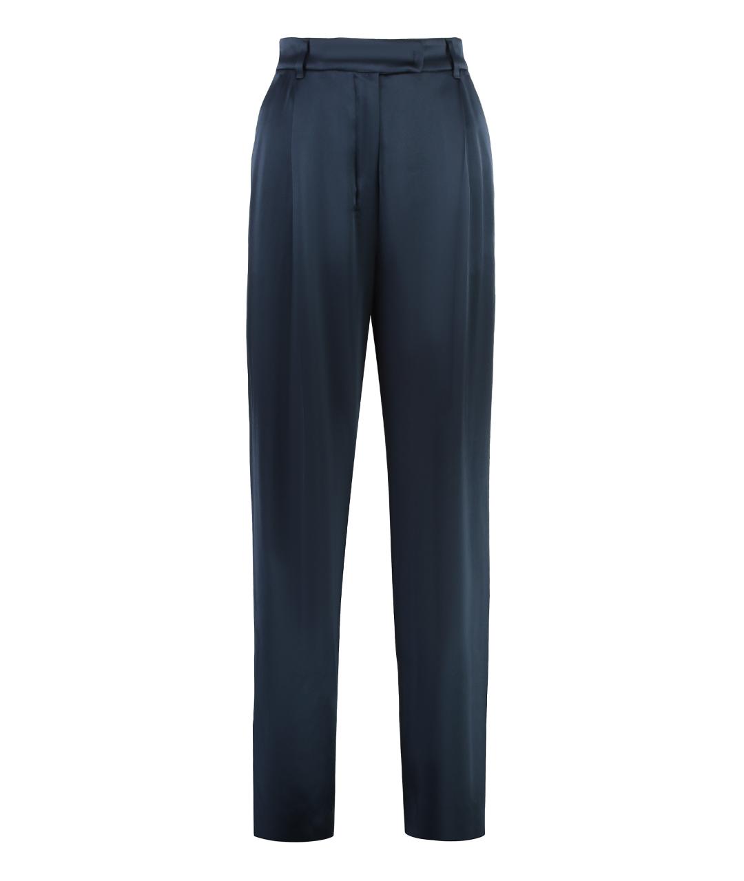 'S MAX MARA Синие вискозные прямые брюки, фото 1