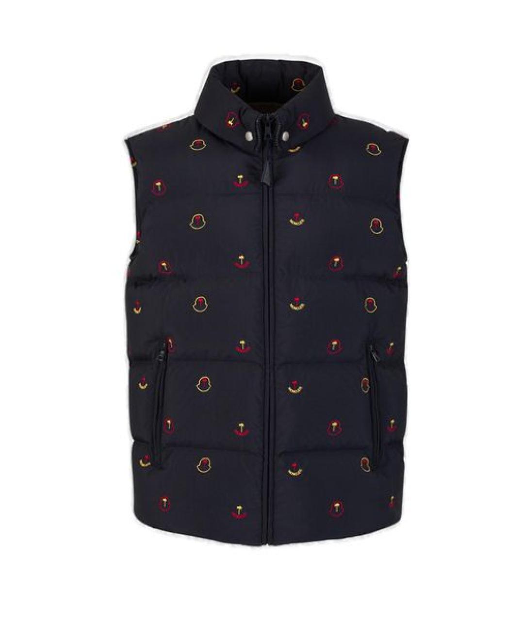 MONCLER Темно-синий полиамидовый жилет, фото 1
