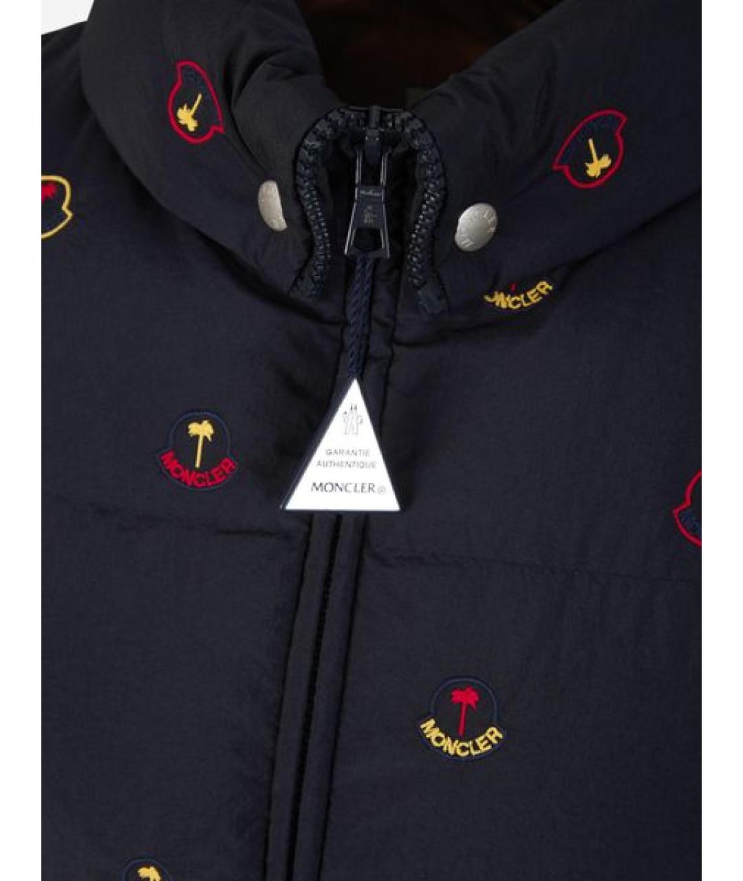 MONCLER Темно-синий полиамидовый жилет, фото 3