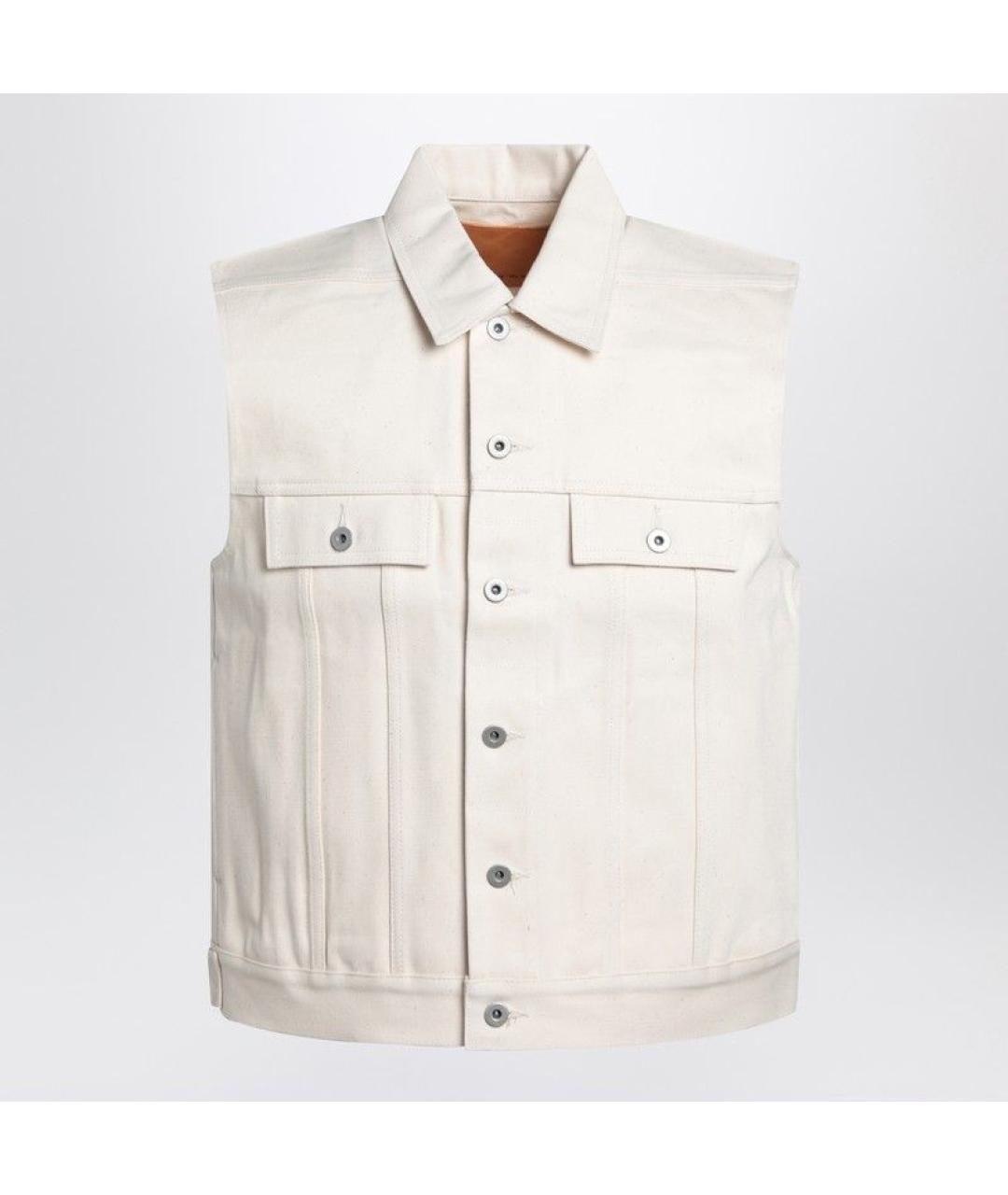 RICK OWENS DRKSHDW Бежевый хлопковый жилет, фото 3