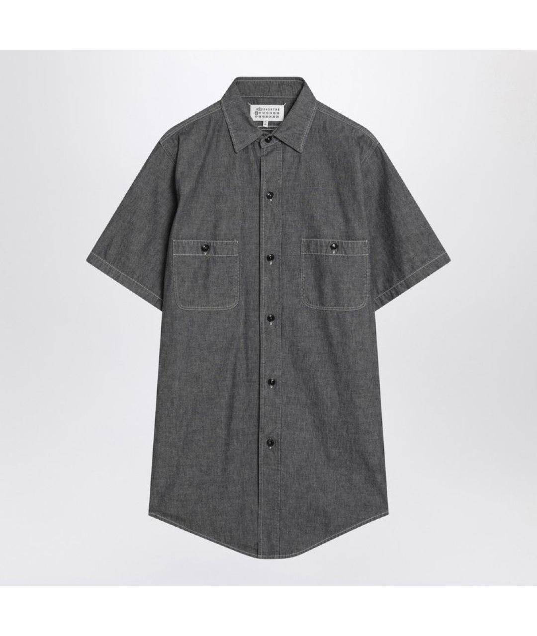 MAISON MARGIELA Серая хлопковая кэжуал рубашка, фото 3