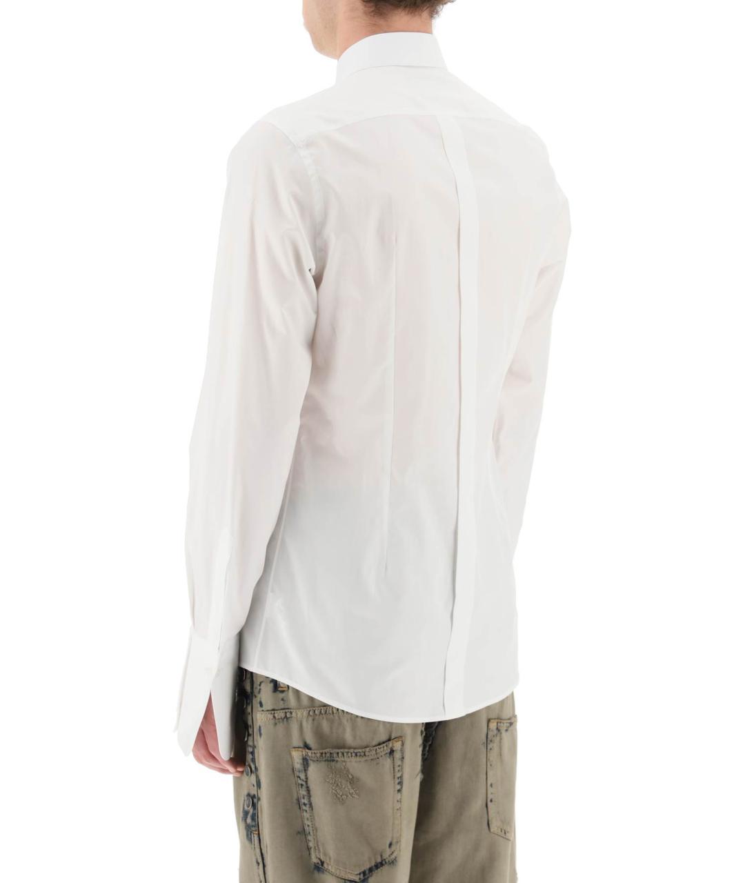 DOLCE&GABBANA Белая хлопковая кэжуал рубашка, фото 3