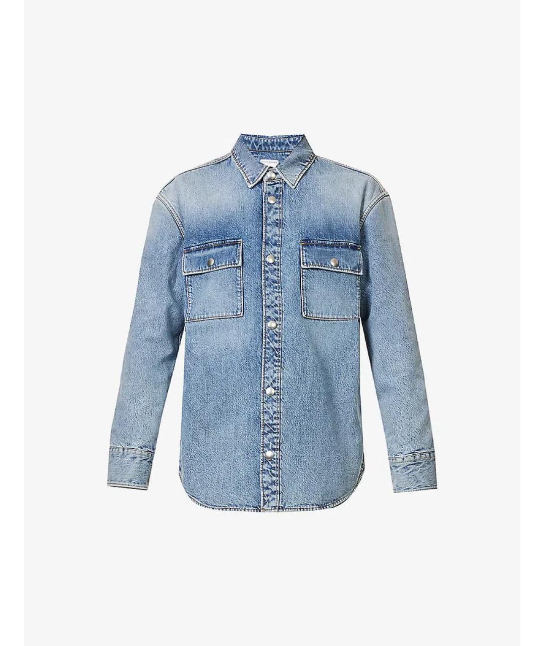 BOTTEGA VENETA Синяя хлопковая кэжуал рубашка, фото 1