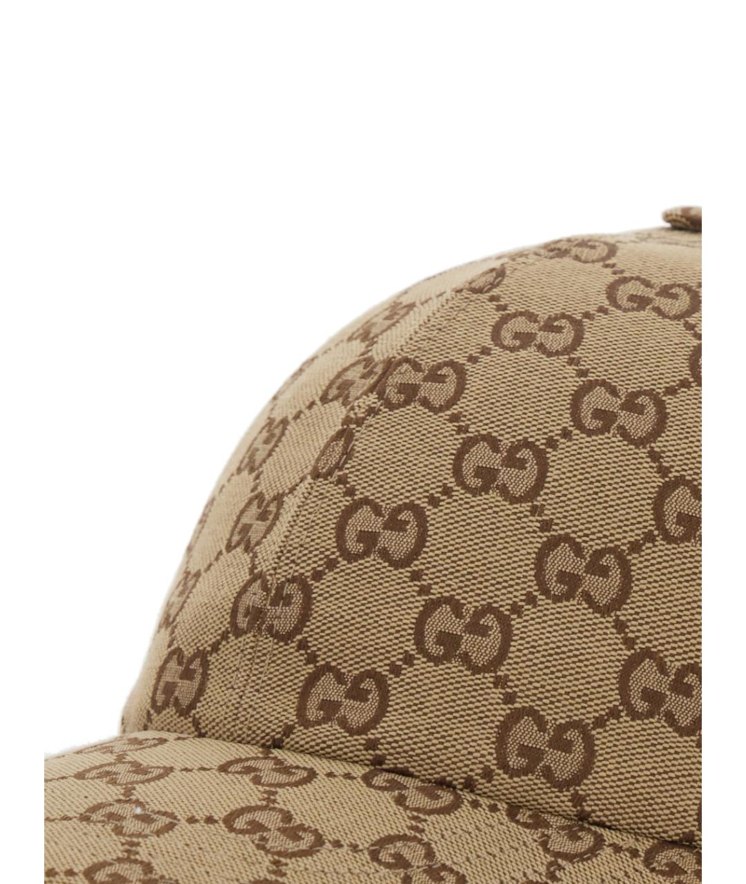 GUCCI Бежевая хлопковая кепка, фото 3