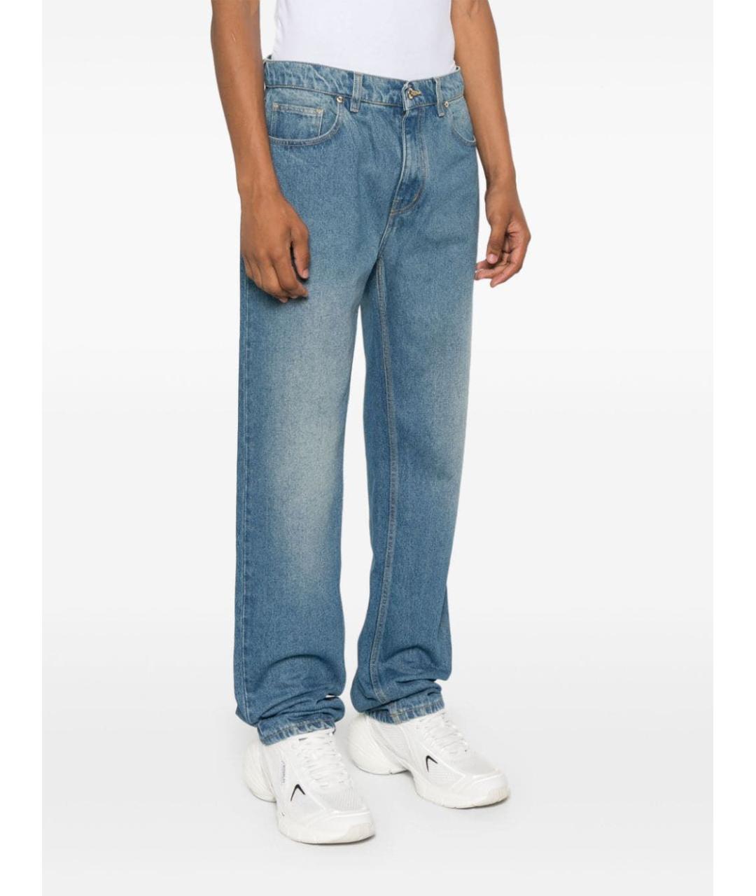 CASABLANCA Синие хлопковые прямые джинсы, фото 4