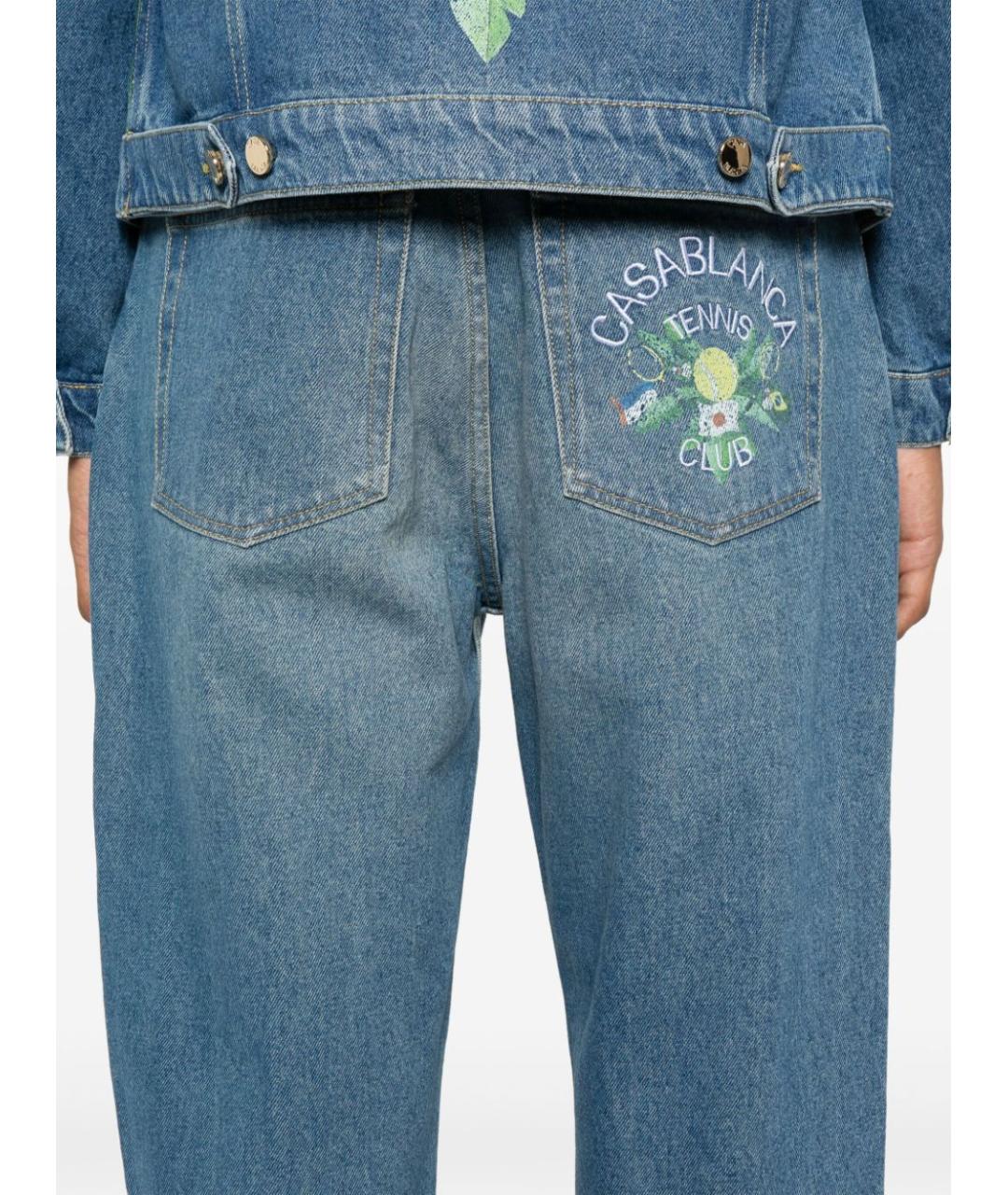 CASABLANCA Синие хлопковые прямые джинсы, фото 5