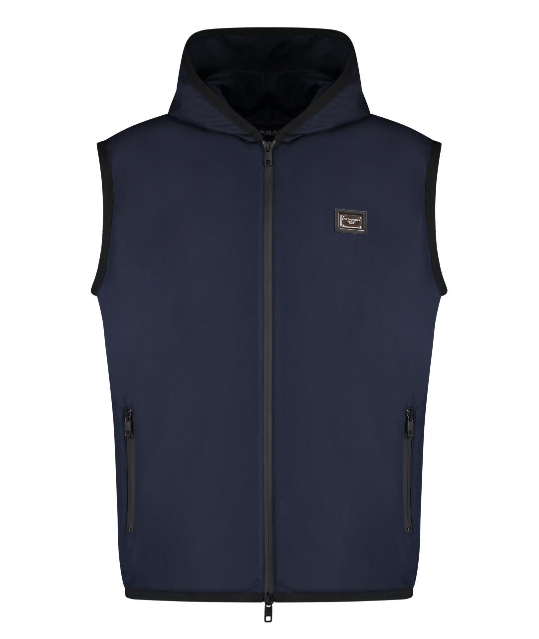 DOLCE&GABBANA Синий полиэстеровый жилет, фото 1