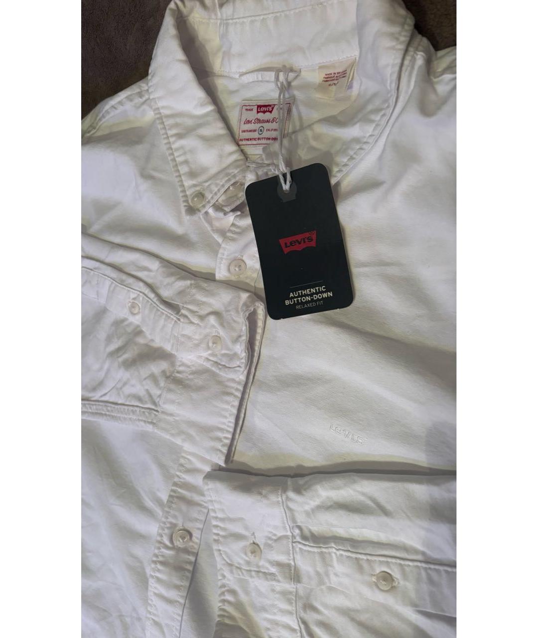 LEVI'S Белая хлопковая кэжуал рубашка, фото 3