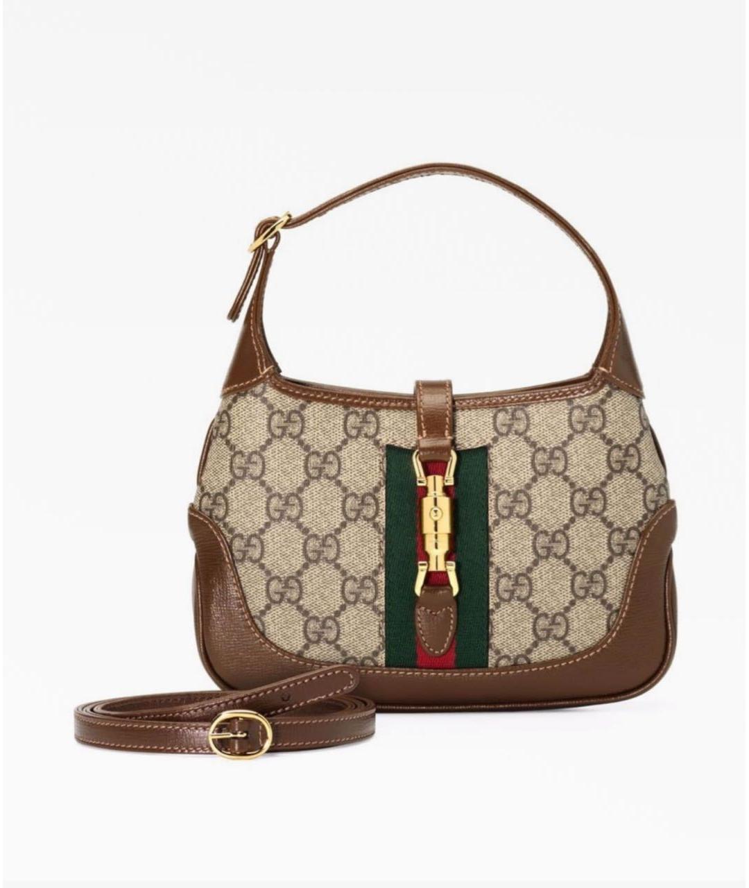 GUCCI Коричневая кожаная сумка через плечо, фото 7