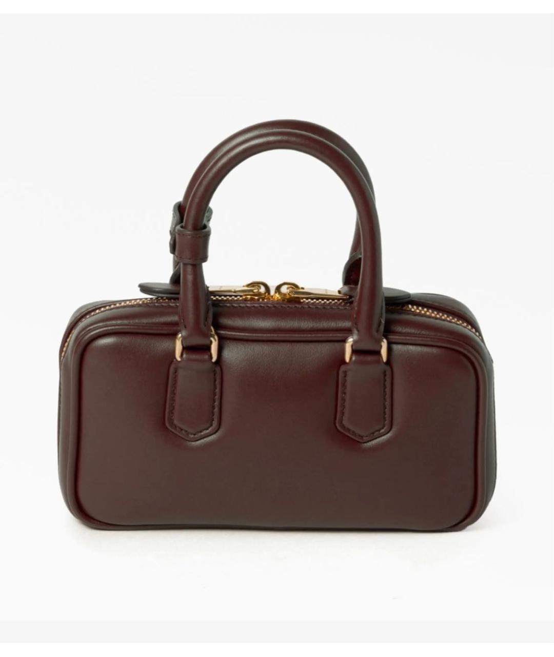 MIU MIU Коричневая кожаная сумка с короткими ручками, фото 3