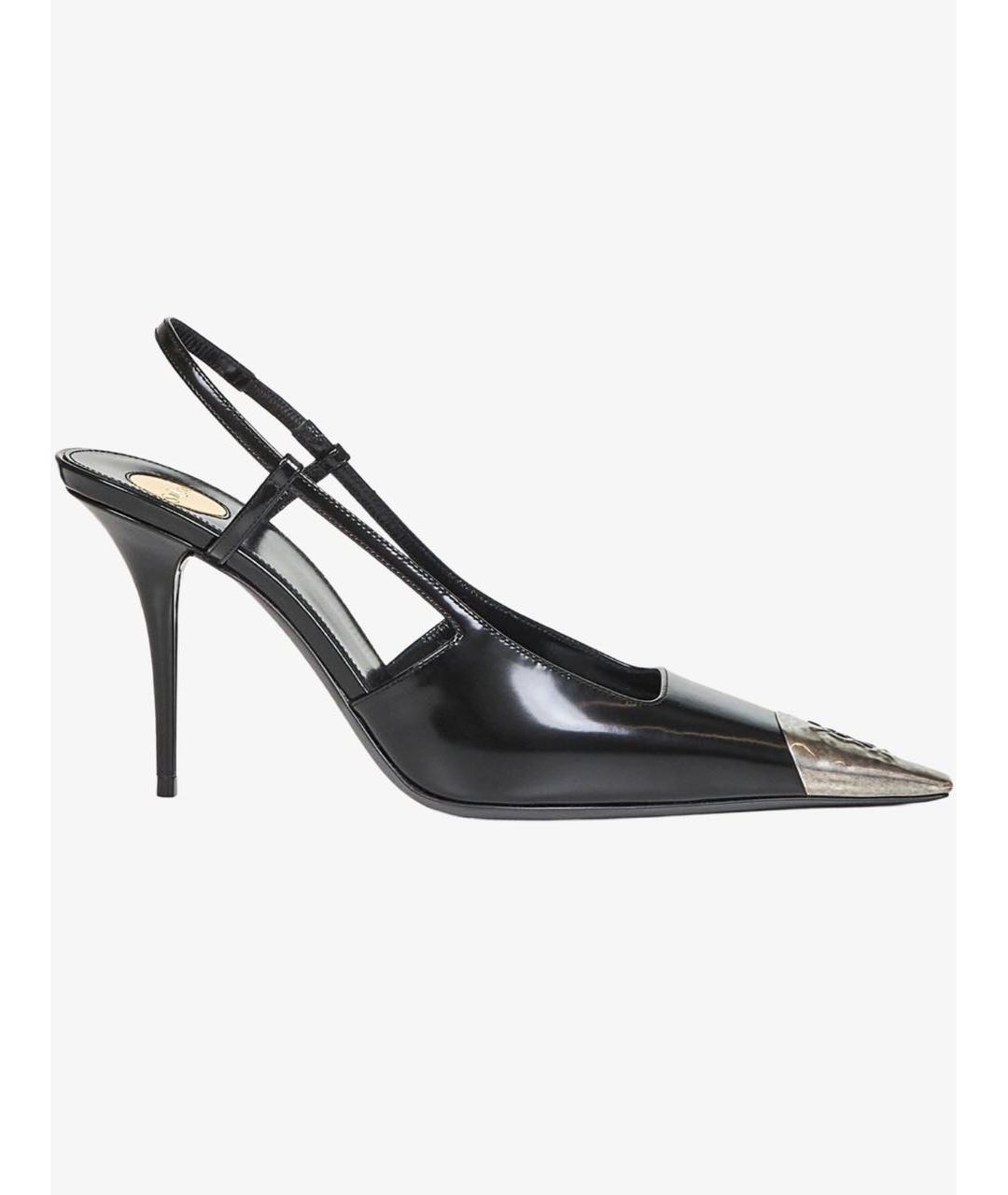 SAINT LAURENT Черные кожаные туфли, фото 3