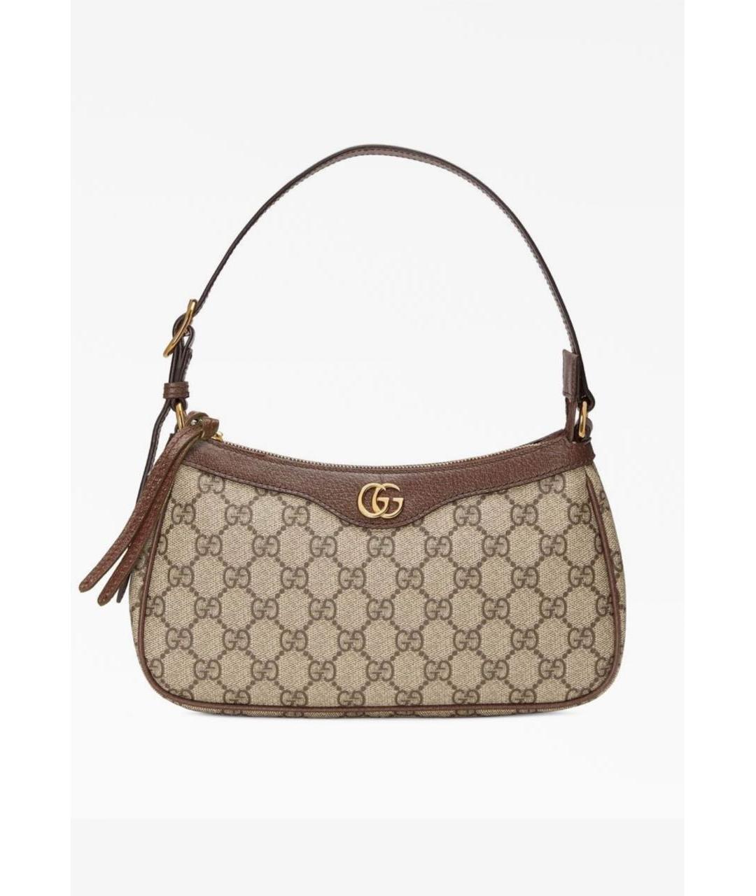 GUCCI Коричневая кожаная сумка с короткими ручками, фото 6