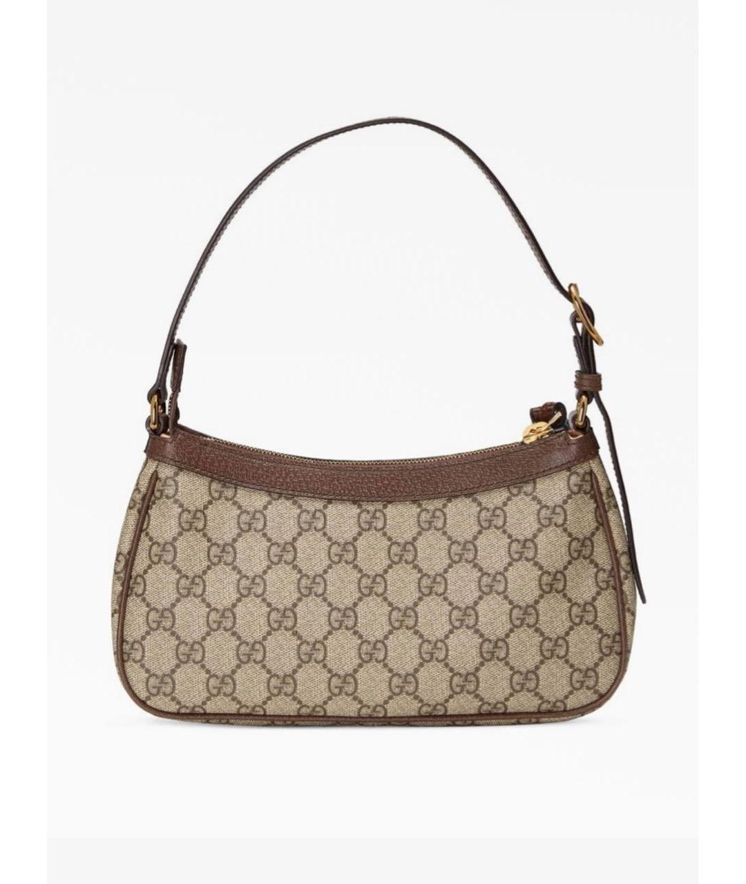 GUCCI Коричневая кожаная сумка с короткими ручками, фото 2