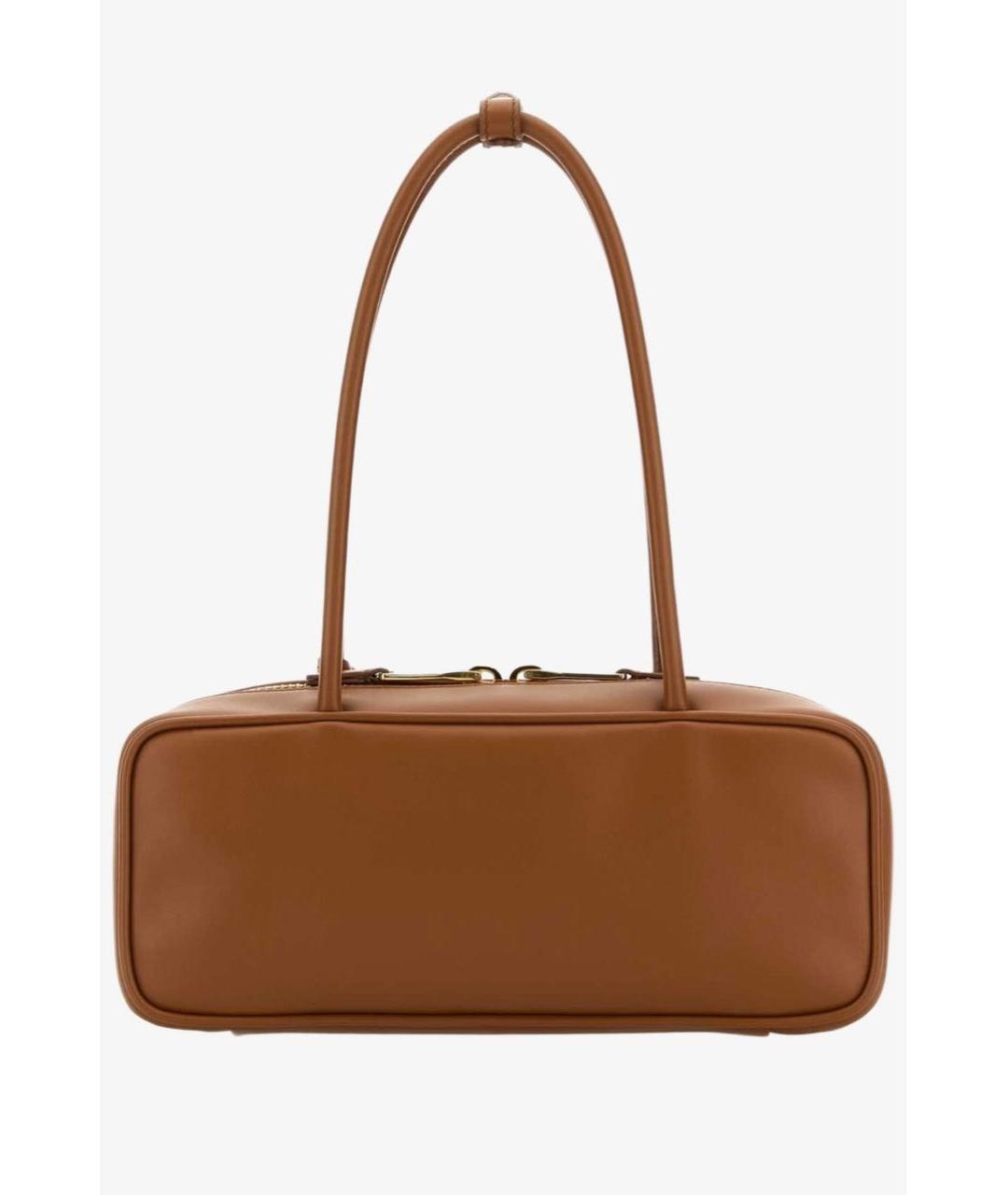 MIU MIU Коричневая кожаная сумка с короткими ручками, фото 2