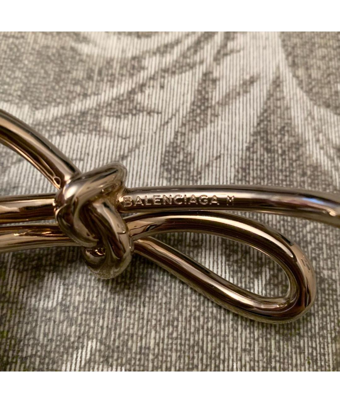 BALENCIAGA Золотой металлический браслет, фото 4