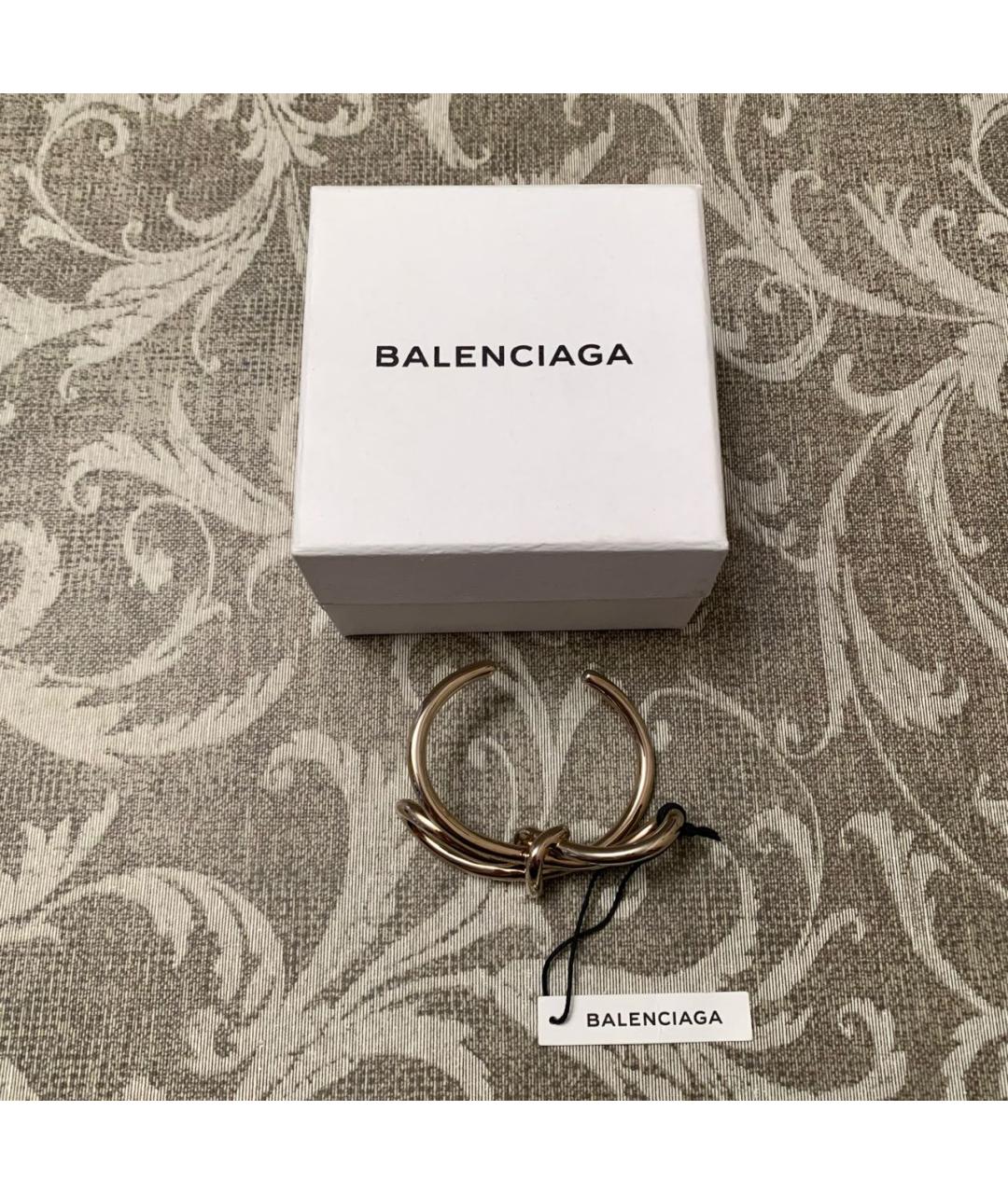 BALENCIAGA Золотой металлический браслет, фото 6