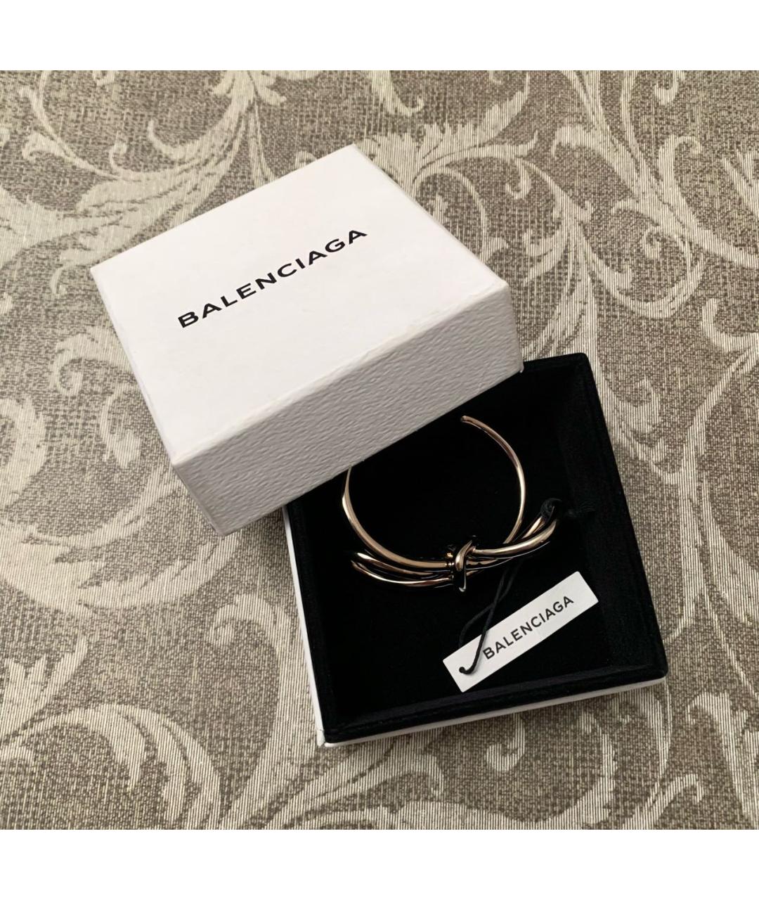 BALENCIAGA Золотой металлический браслет, фото 5