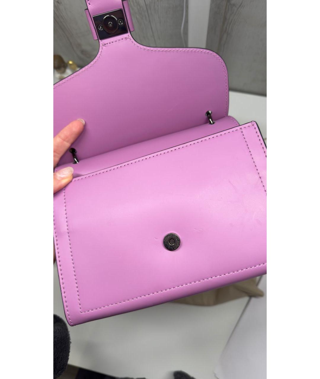 COCCINELLE Розовая кожаная сумка через плечо, фото 5