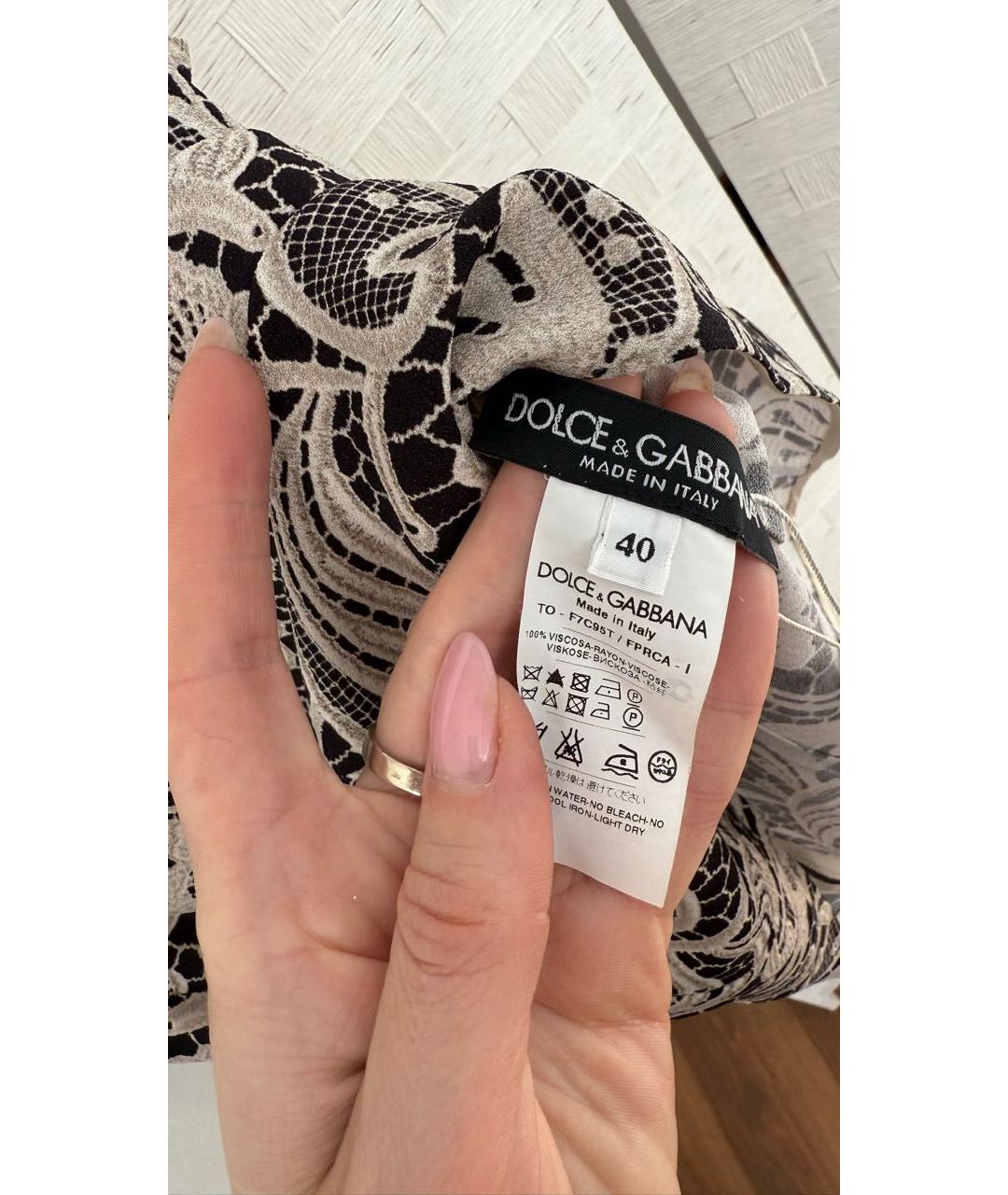 DOLCE&GABBANA Бежевая вискозная блузы, фото 4