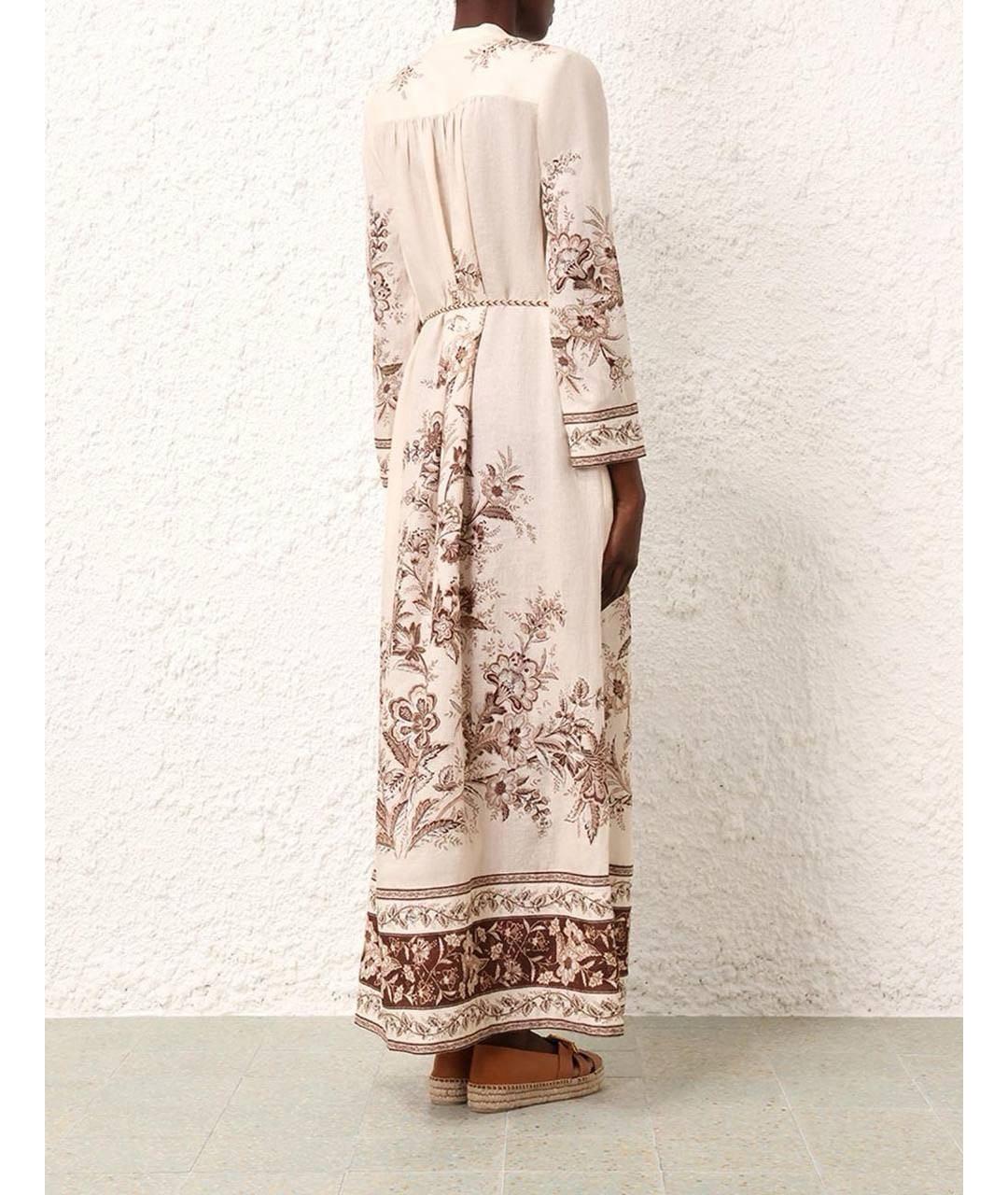 ZIMMERMANN Мульти льняное вечернее платье, фото 4