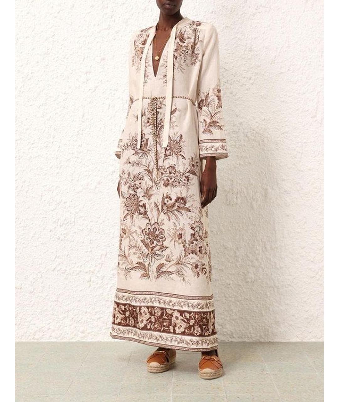 ZIMMERMANN Мульти льняное вечернее платье, фото 2