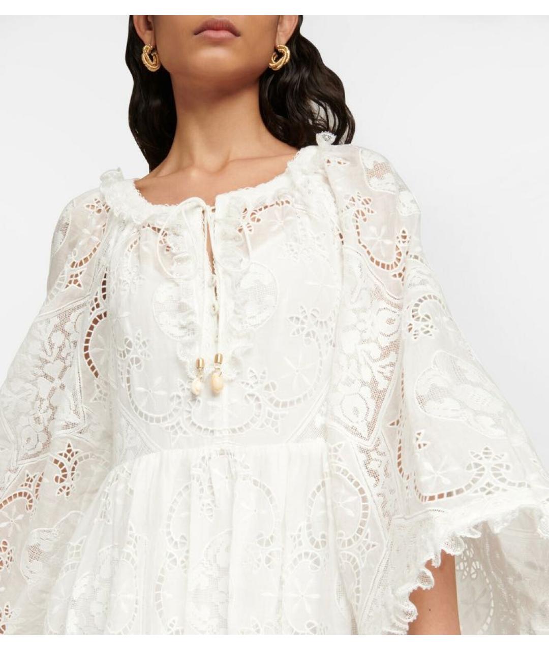 ZIMMERMANN Белое льняное вечернее платье, фото 5