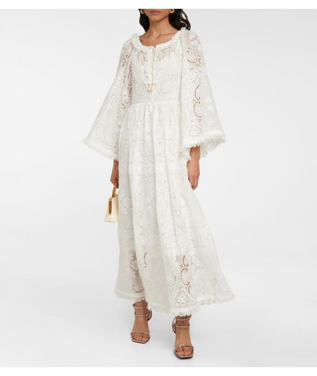 ZIMMERMANN Белое льняное вечернее платье, фото 3