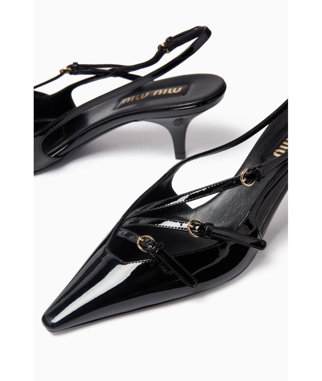 MIU MIU Черные туфли из лакированной кожи, фото 6