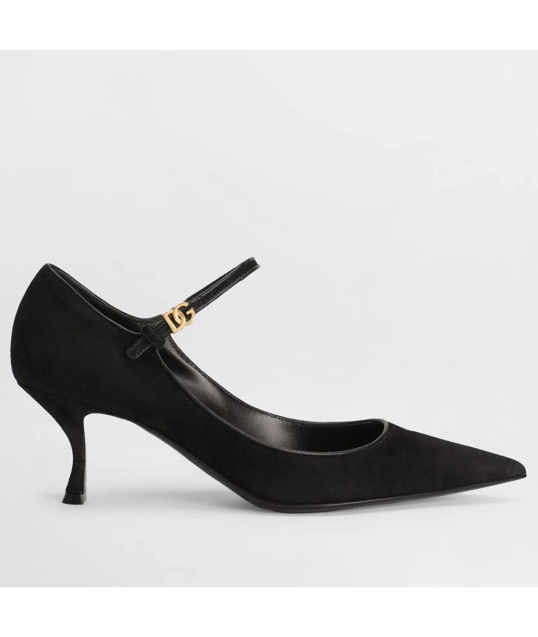 DOLCE&GABBANA Черные замшевые туфли, фото 5