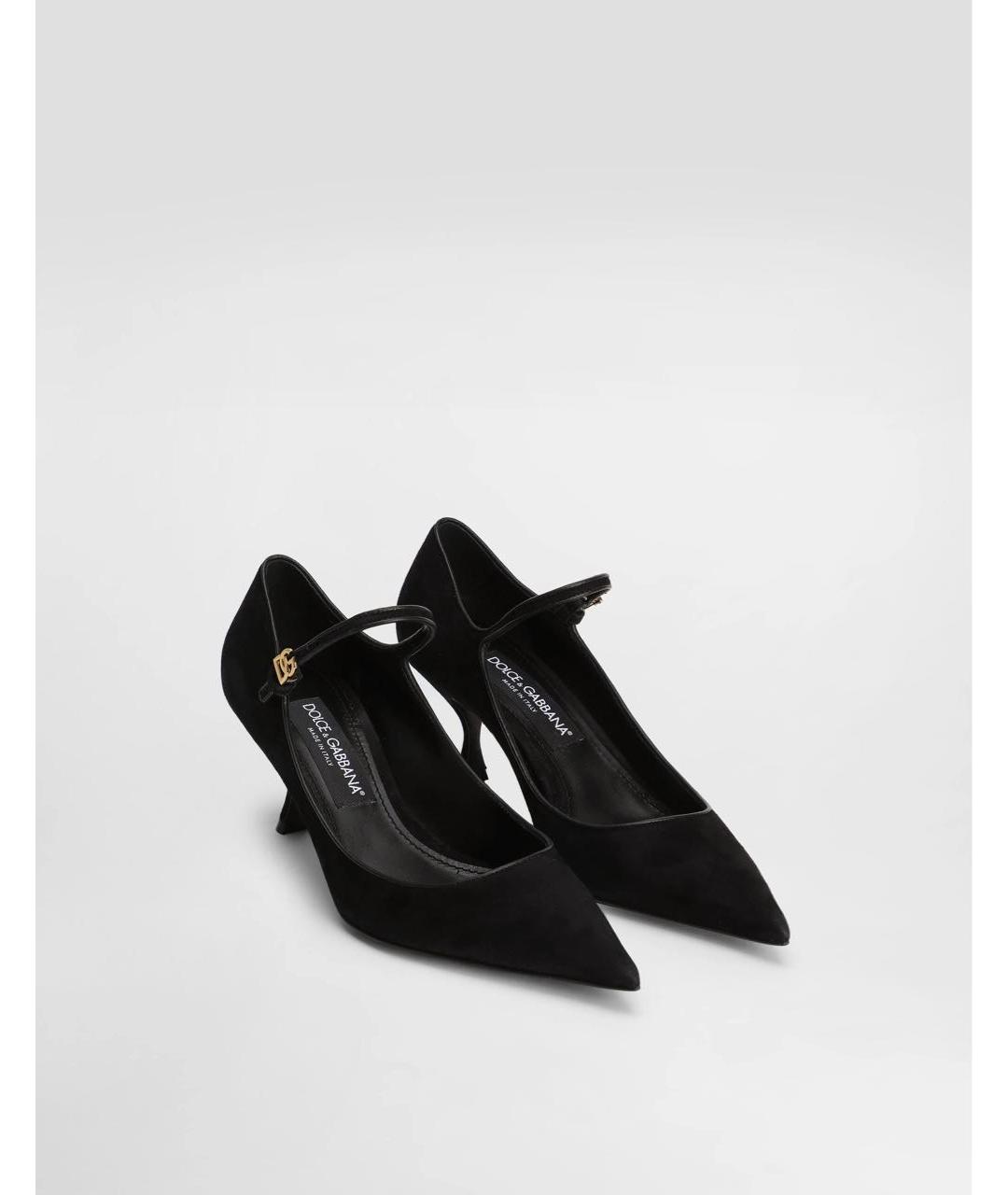 DOLCE&GABBANA Черные замшевые туфли, фото 2