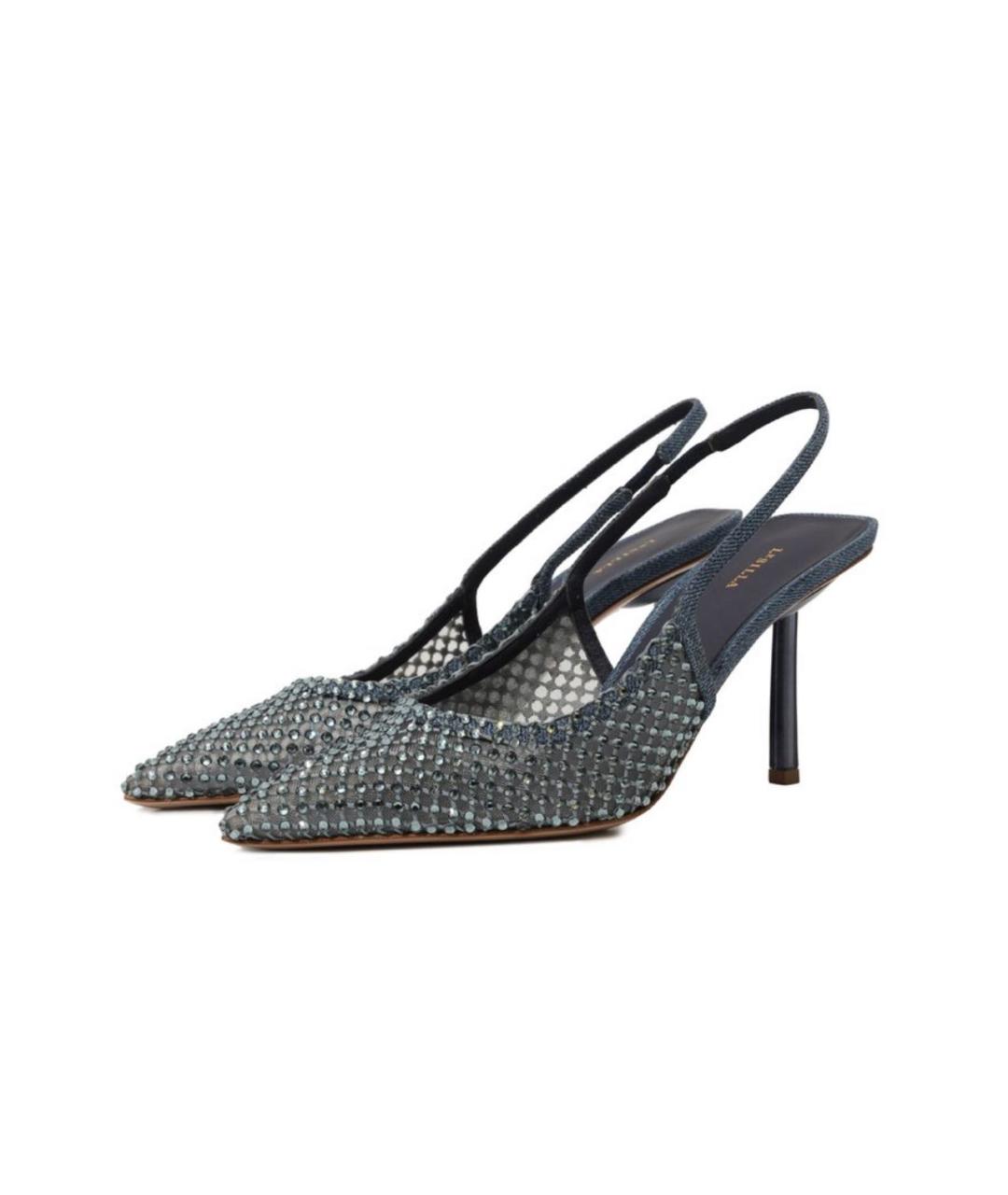 LE SILLA Синие текстильные туфли, фото 5