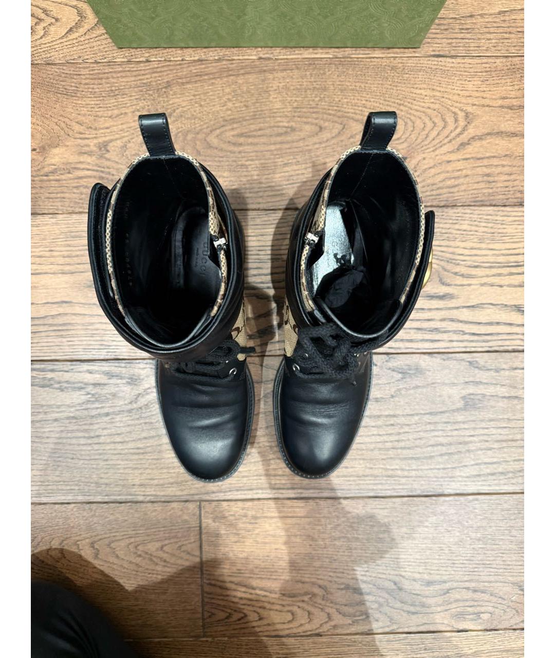 GUCCI Коричневые кожаные ботинки, фото 3