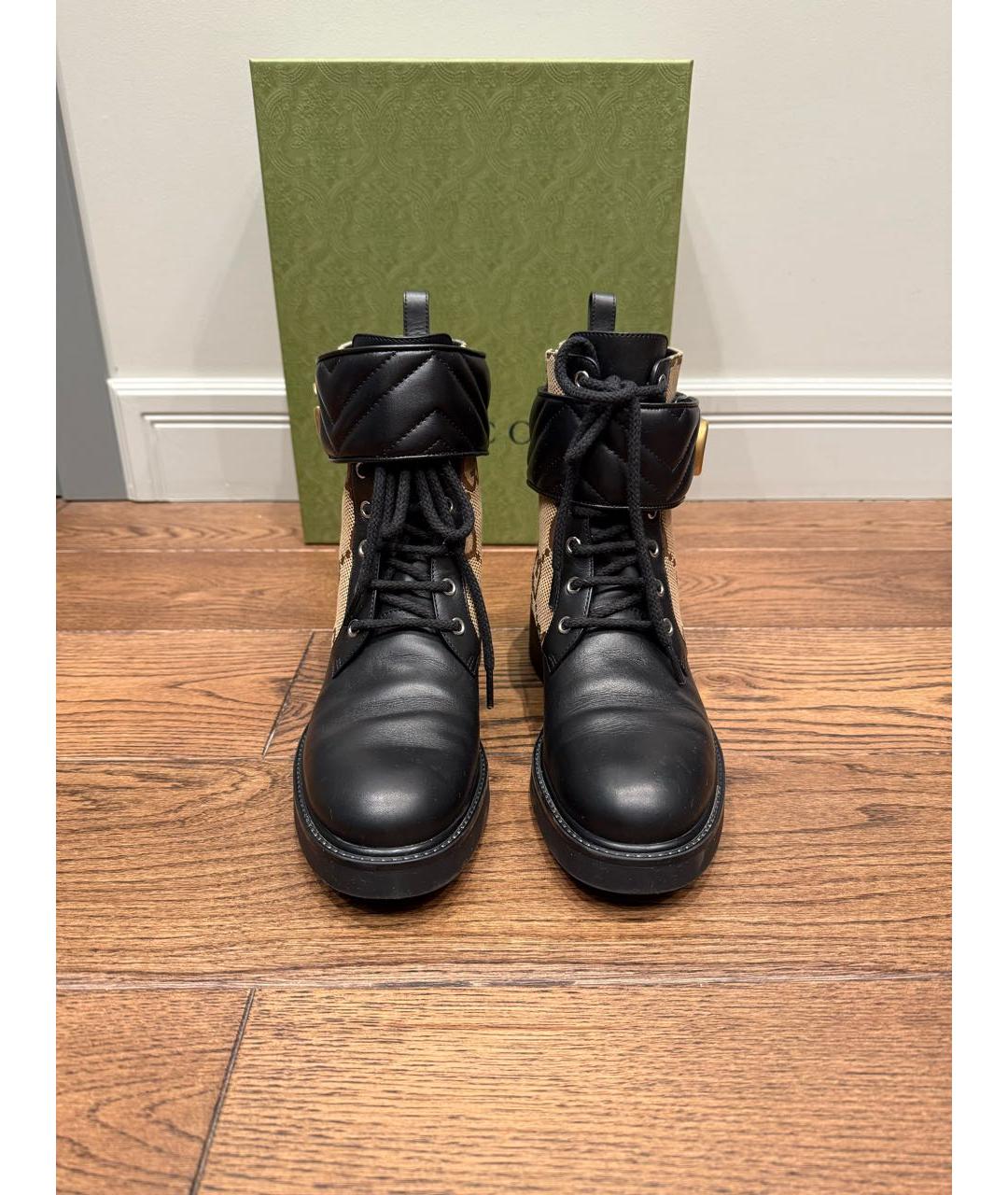 GUCCI Коричневые кожаные ботинки, фото 2