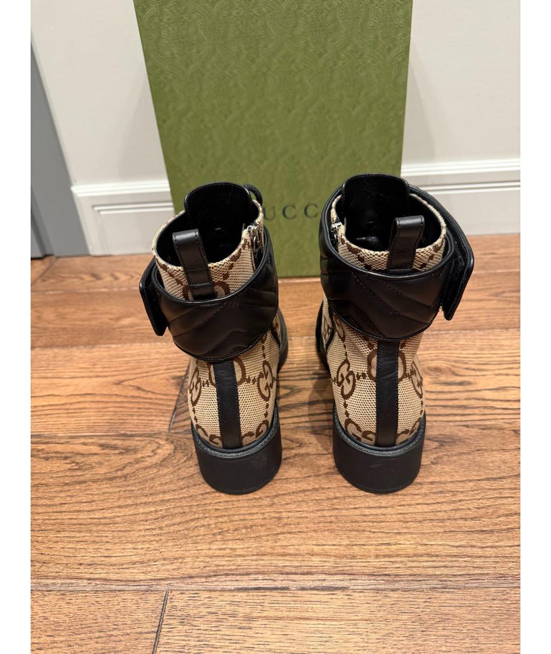 GUCCI Коричневые кожаные ботинки, фото 4