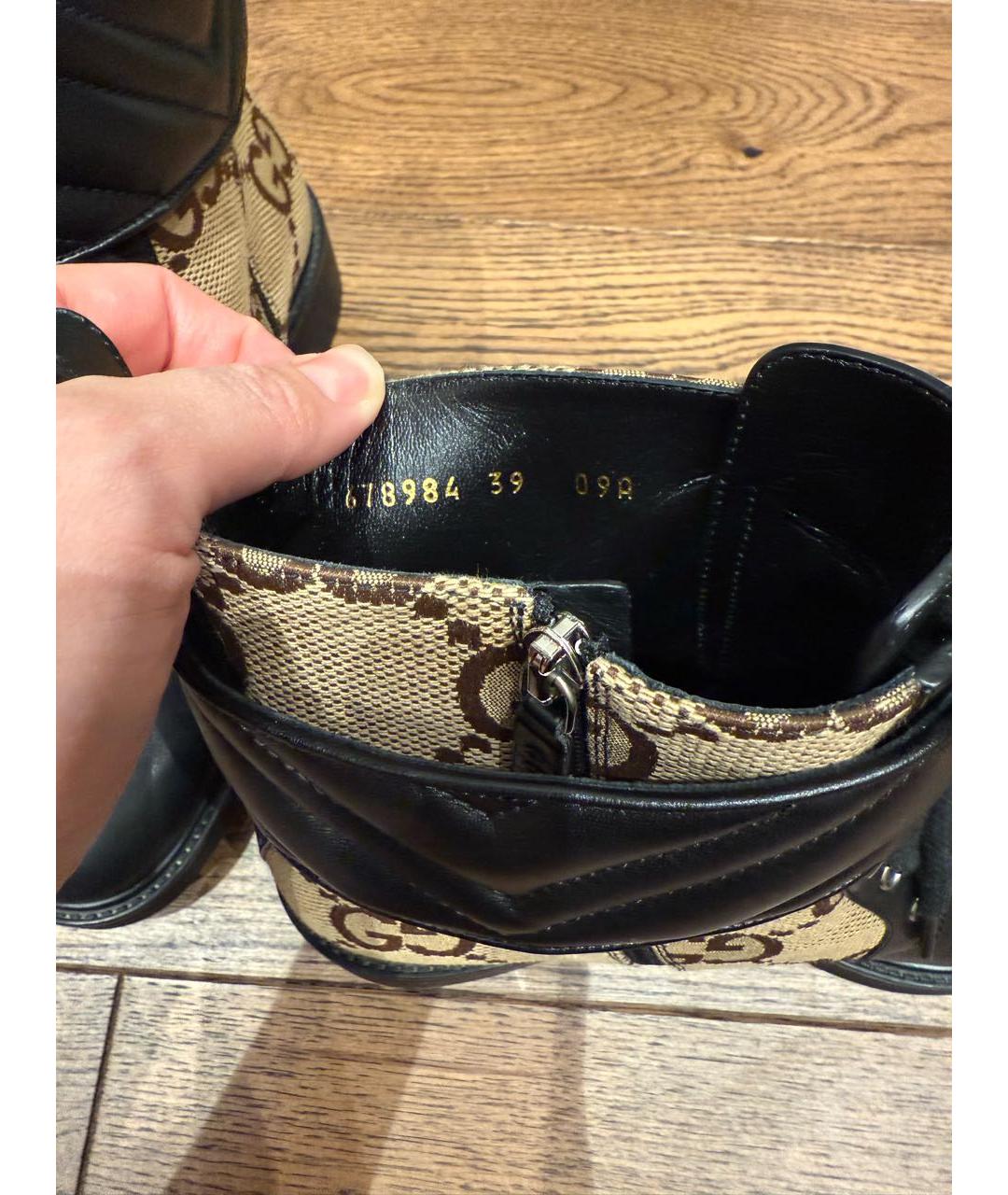 GUCCI Коричневые кожаные ботинки, фото 6