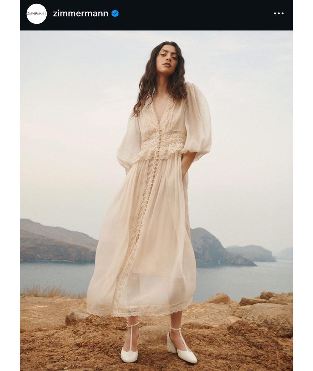 ZIMMERMANN Бежевое вечернее платье, фото 3