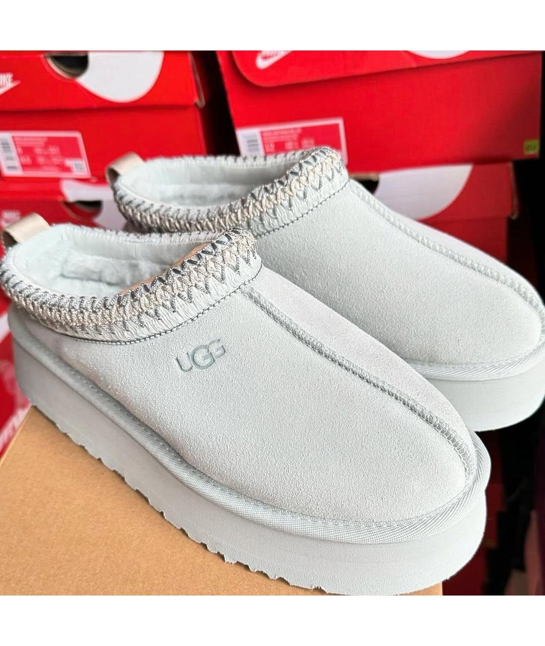 UGG AUSTRALIA Белые замшевые мюли, фото 4