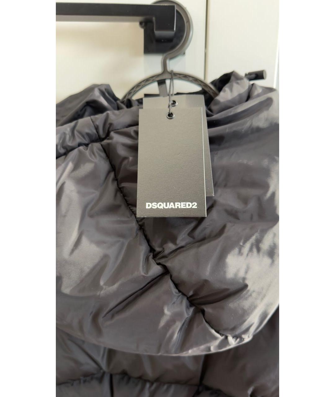 DSQUARED2 Черная полиэстеровая куртка, фото 6