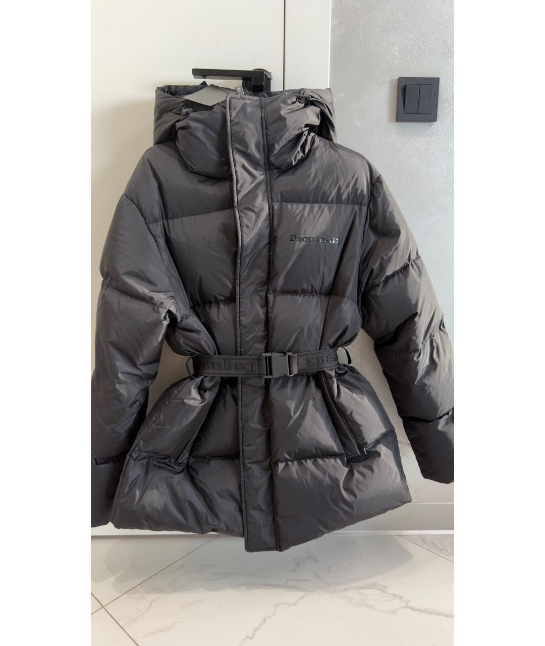 DSQUARED2 Черная полиэстеровая куртка, фото 7
