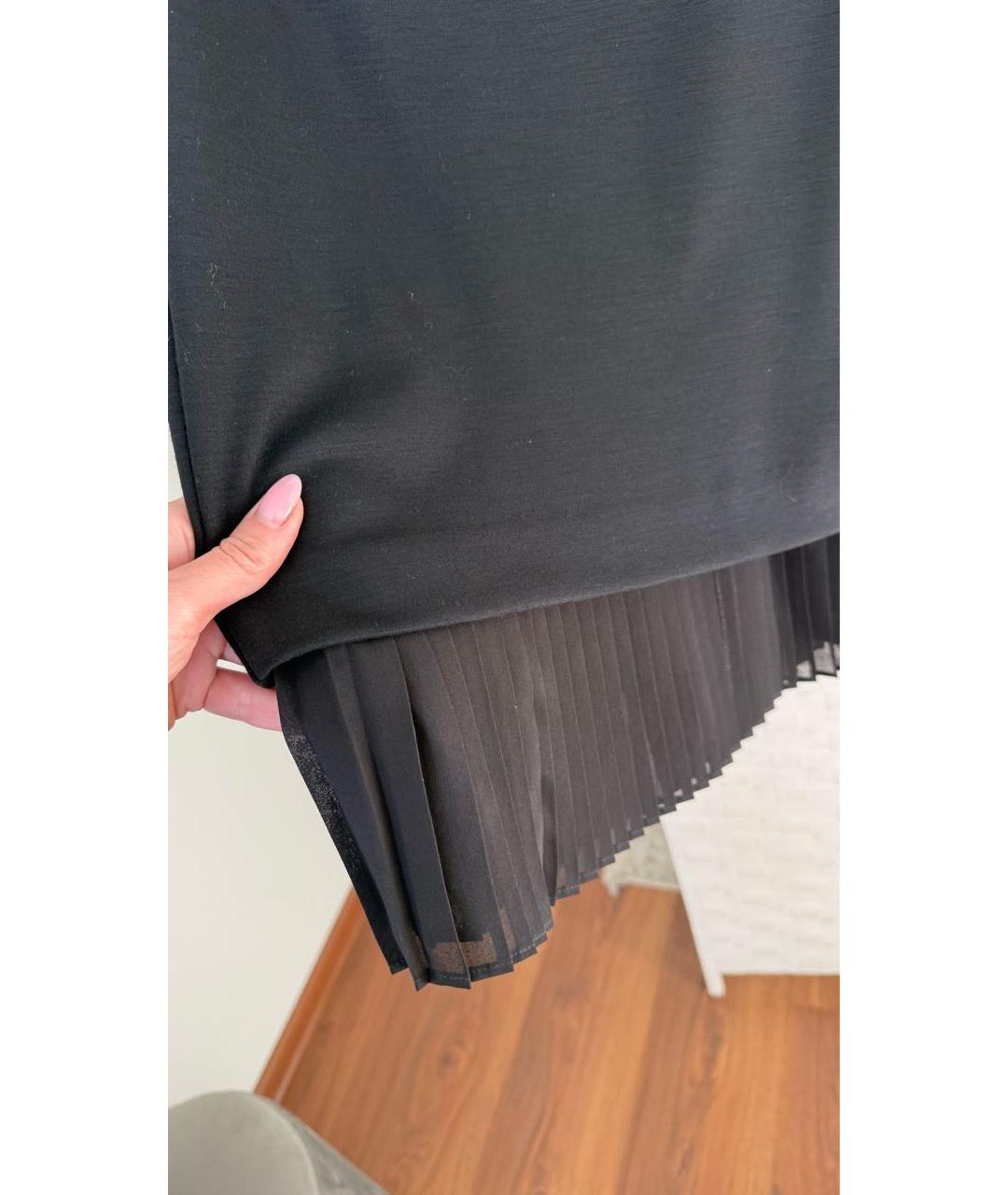 MAX MARA Черная шерстяная юбка миди, фото 4