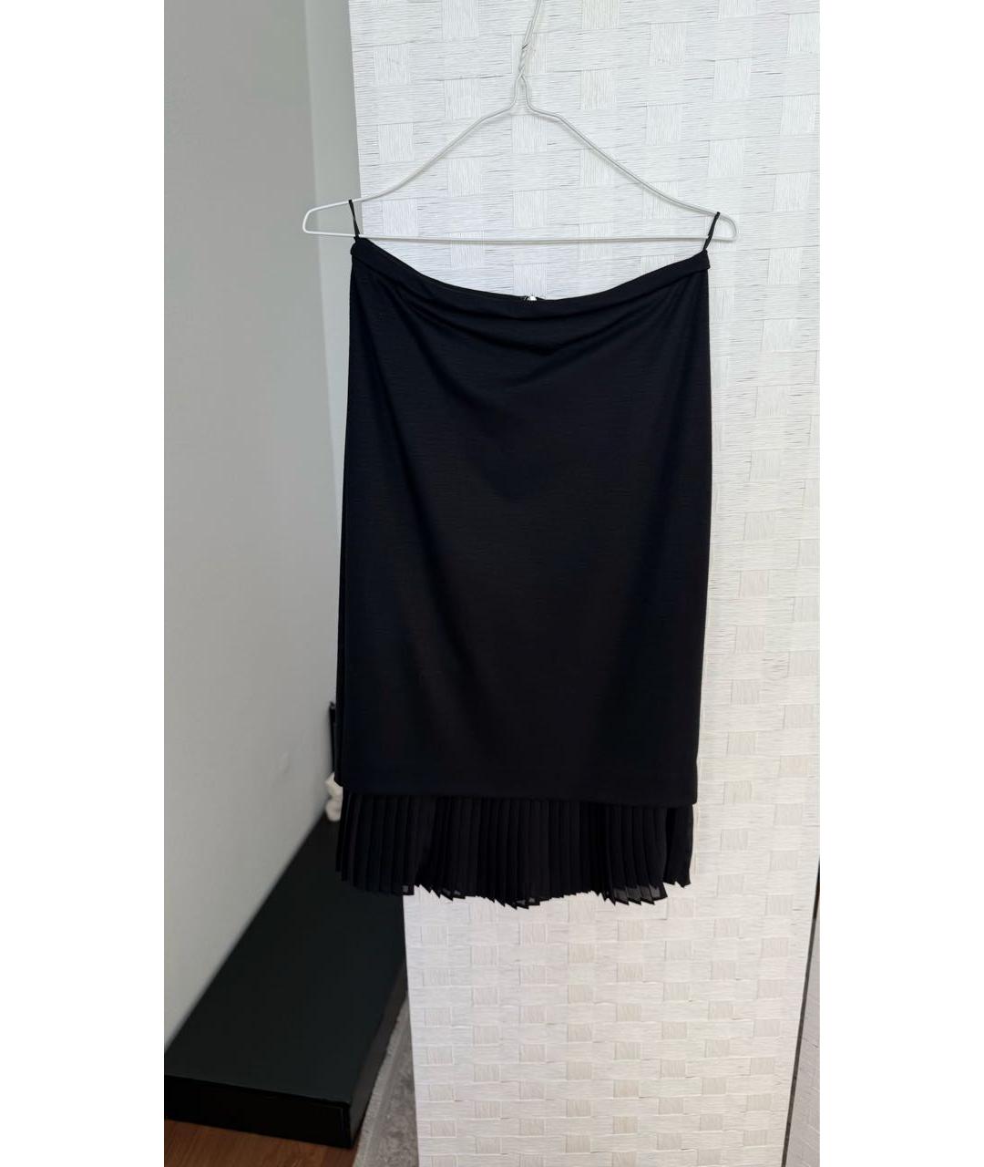 MAX MARA Черная шерстяная юбка миди, фото 5