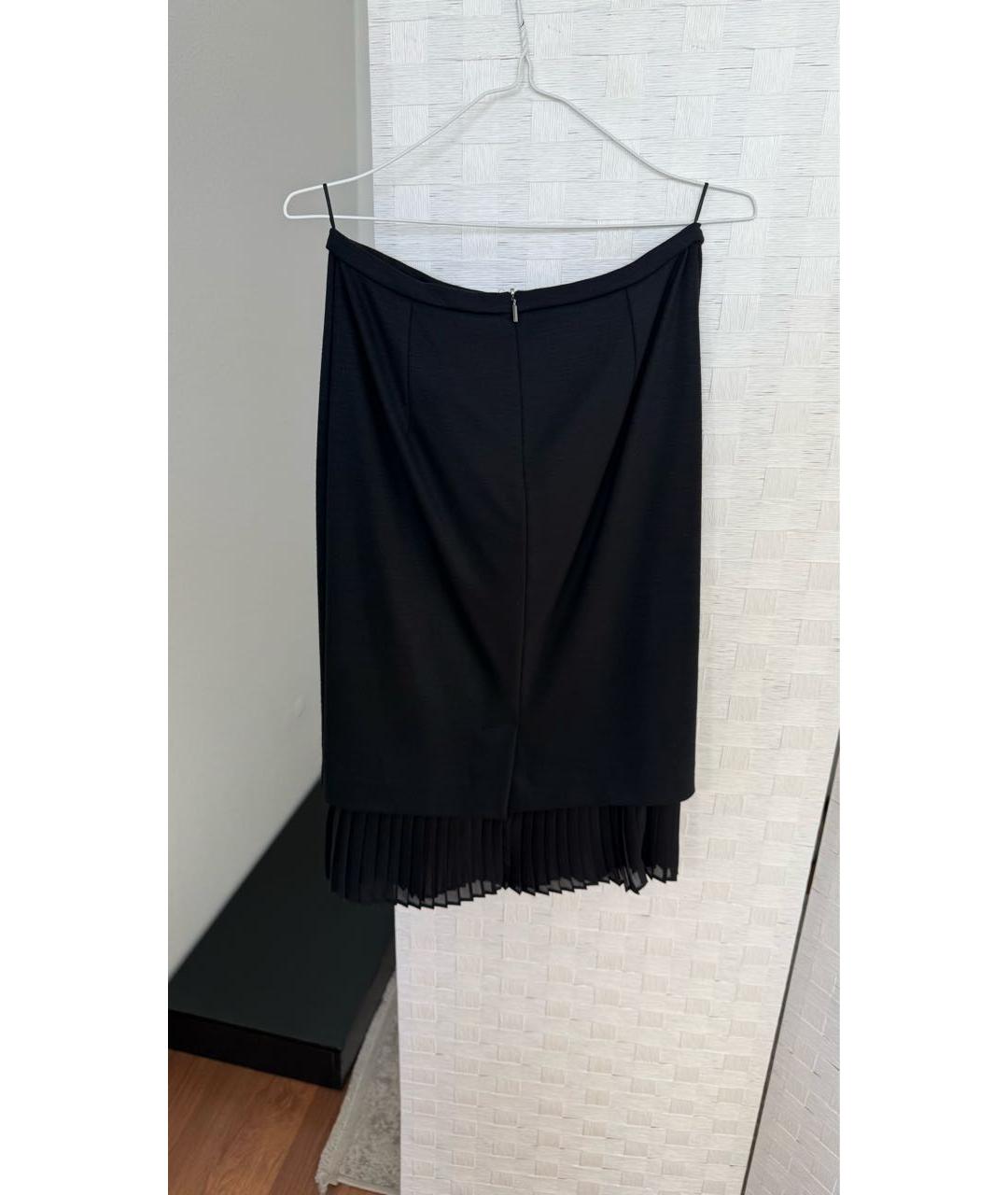 MAX MARA Черная шерстяная юбка миди, фото 2
