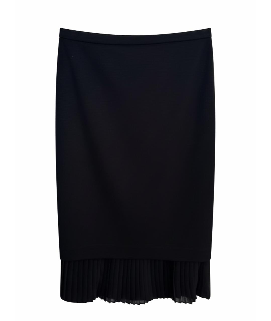 MAX MARA Черная шерстяная юбка миди, фото 1